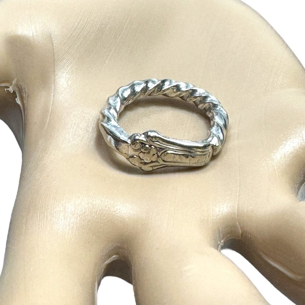 Artisan Silverware Ring made from a British Silver Plated Antique Bread Fork - Picture 7 of 13